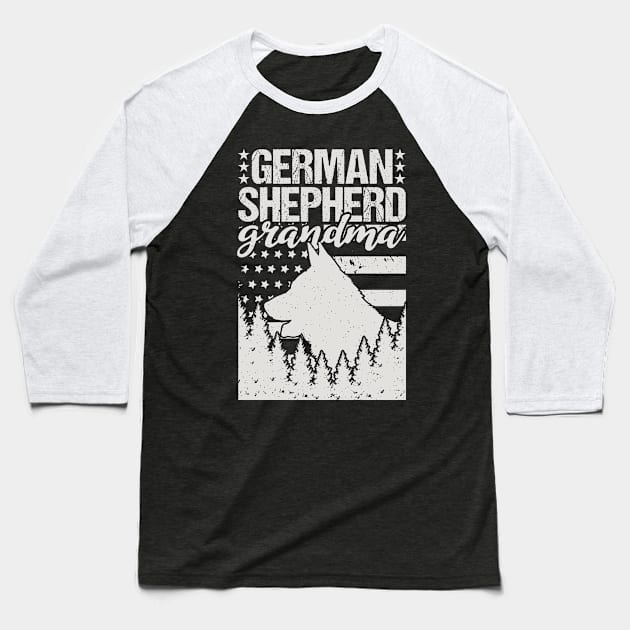 German Shepherd Grandma Baseball T-Shirt by Tesszero